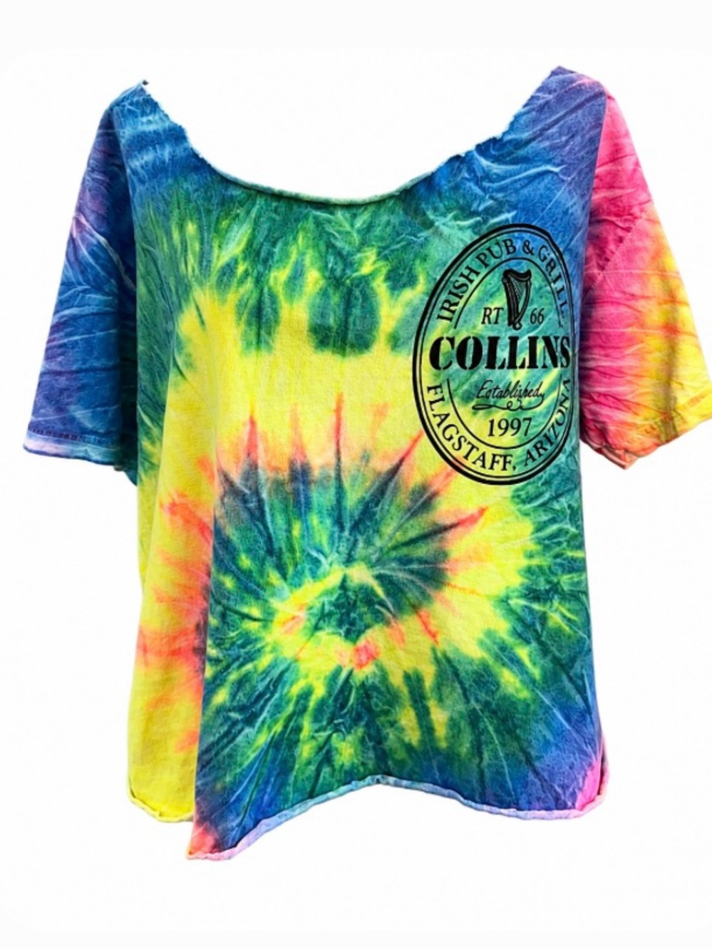 Rainbow Tie Dye Collin’s Irish Pub & Grill Flagstaff Arizona Graphic Oversized
